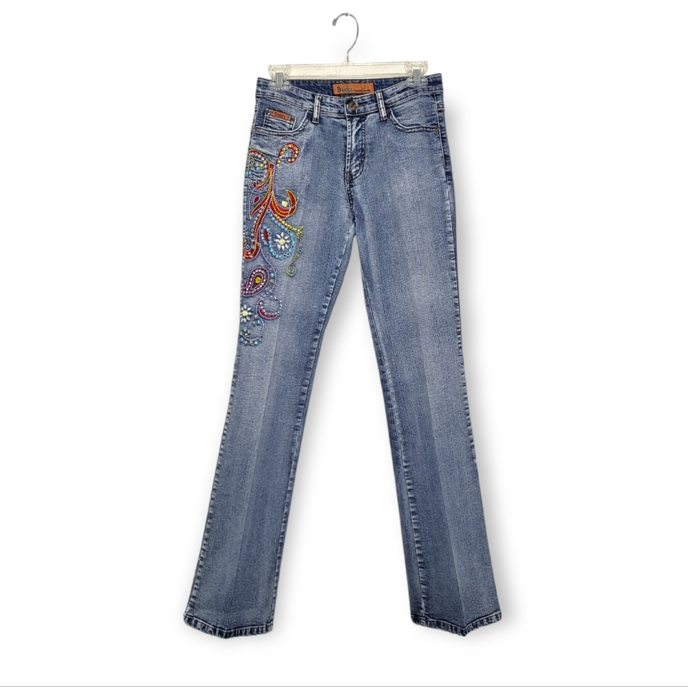 Daniel Original Designs Beaded and Embroidered Bootcut Jeans Sz 11 - 12